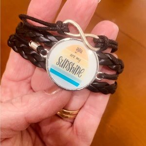 Leather banded bracelet